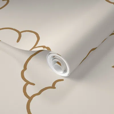 Spoonflower Pre-pasted Wallpaper Mythos West Cloudburst Light  Removable