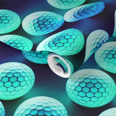 Spoonflower Pre-pasted Wallpaper Neon Golf Balls Novelty 2' X 12' Removable