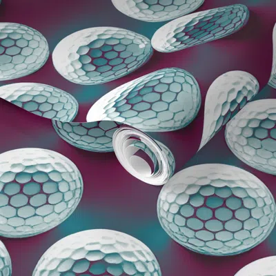 Spoonflower Pre-pasted Wallpaper Neon Golf Balls Venuela F2e6e0 2' X 12' Removable