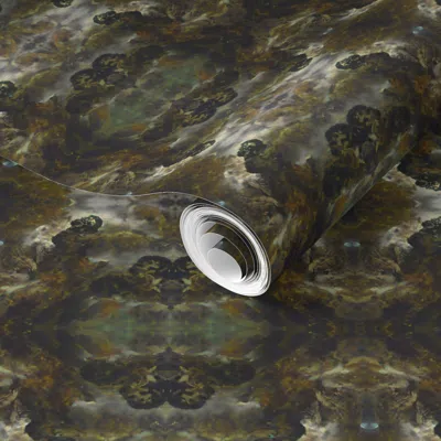 Spoonflower Pre-pasted Wallpaper Netherworld 2' X 12' Removable