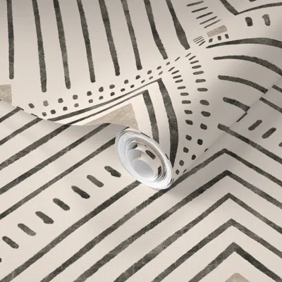 Spoonflower Pre-pasted Wallpaper Of The Same Mind - Original Palette 2' X 12' Removable