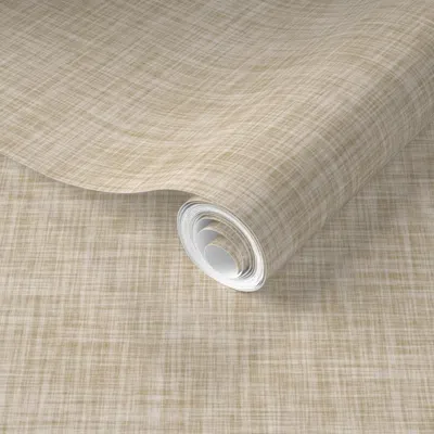 Spoonflower Pre-pasted Wallpaper Pantone 13-2 Linen 2' X 12' Removable