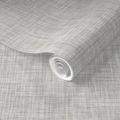 Spoonflower Pre-pasted Wallpaper Pantone 169-1 Linen 2' X 12' Removable In Gray