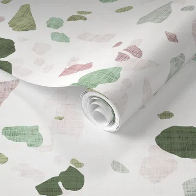 Spoonflower Pre-pasted Wallpaper Petra Terrazz0 2' X 12' Removable