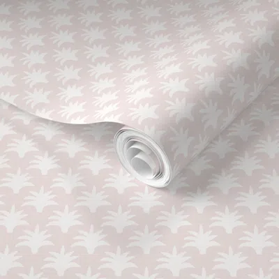 Spoonflower Pre-pasted Wallpaper Pinecone4 Reverse Petal Pink 2' X 12' Removable
