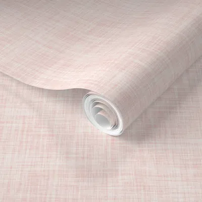 Spoonflower Pre-pasted Wallpaper Pink Sparkle Linen  Removable