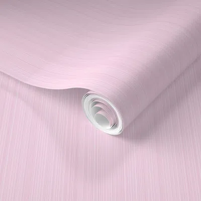 Spoonflower Pre-pasted Wallpaper Pink Strie Texture 2' X 12' Removable