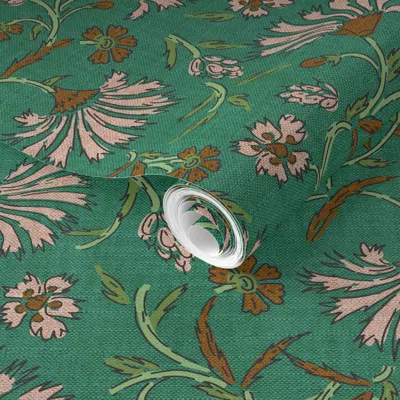 Spoonflower Pre-pasted Wallpaper Playa Kalami 2' X 12' Removable