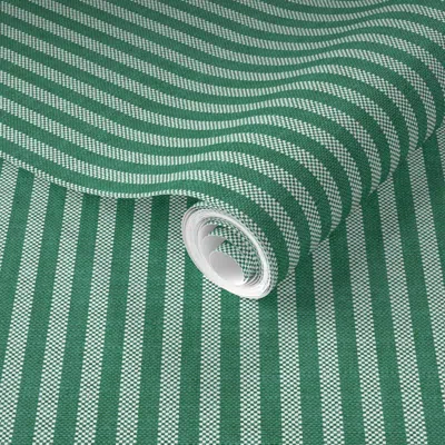 Spoonflower Pre-pasted Wallpaper Playa Linen Stripe 2' X 12' Removable