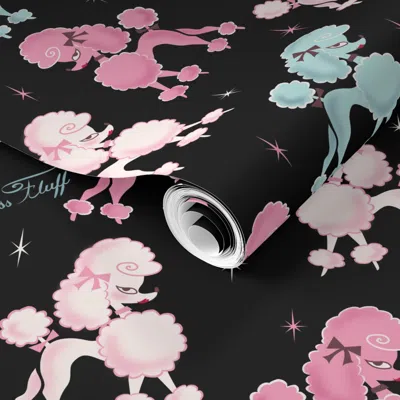 Spoonflower Pre-pasted Wallpaper Poodlerama- Smaller 2' X 12' Removable In Multi