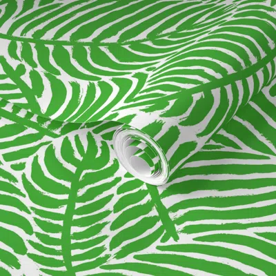 Spoonflower Pre-pasted Wallpaper Pure Palm By The Prime Floridian 2' X 12' Removable