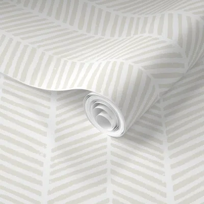 Spoonflower Pre-pasted Wallpaper Putty Ziggy Block Print Copy  Removable