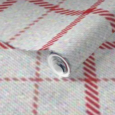 Spoonflower Pre-pasted Wallpaper Red White And Blue Plaid Rev 2' X 12' Removable In Multi