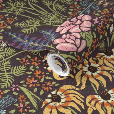 Spoonflower Pre-pasted Wallpaper Refined Bohemian Garden - Large Scale 2' X 12' Removable