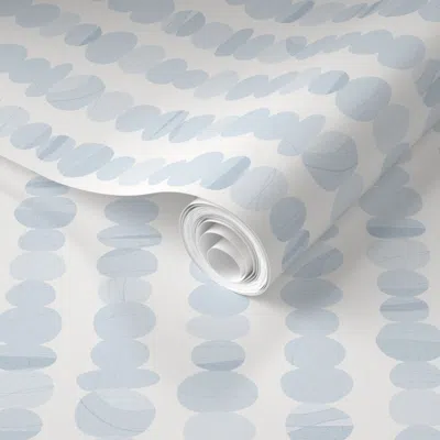 Spoonflower Pre-pasted Wallpaper (s) Stacked Stones - Coastal Calm 2' X 12' Removable