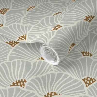 Spoonflower Pre-pasted Wallpaper San Diego (blue) (small) 2' X 12' Removable