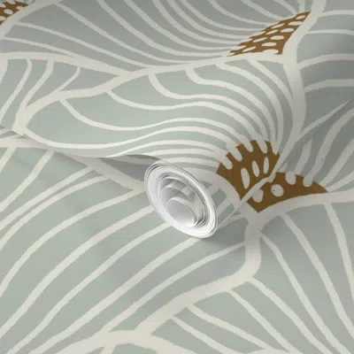 Spoonflower Pre-pasted Wallpaper San Diego (gray) (no Texture) 2' X 12' Removable