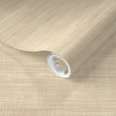 Spoonflower Pre-pasted Wallpaper Sand Linen 2' X 12' Removable