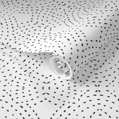 Spoonflower Pre-pasted Wallpaper Seville Quilt White 2' X 12' Removable In Multi