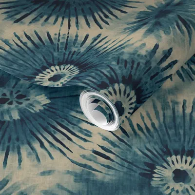 Spoonflower Pre-pasted Wallpaper Shibo Ray 2' X 12' Removable