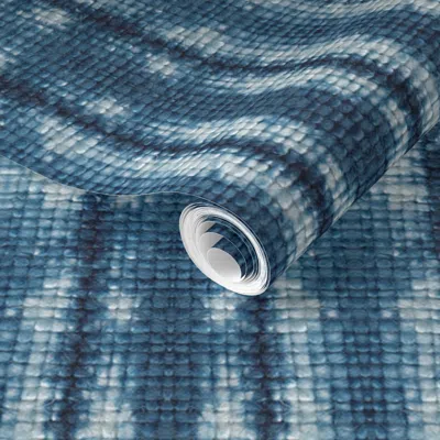 Spoonflower Pre-pasted Wallpaper Shibori In Linen 2' X 12' Removable