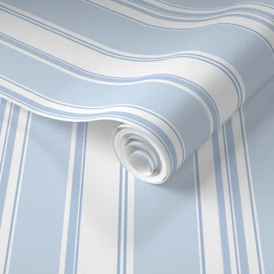 Spoonflower Pre-pasted Wallpaper Signe Stripe 2' X 12' Removable In Multi