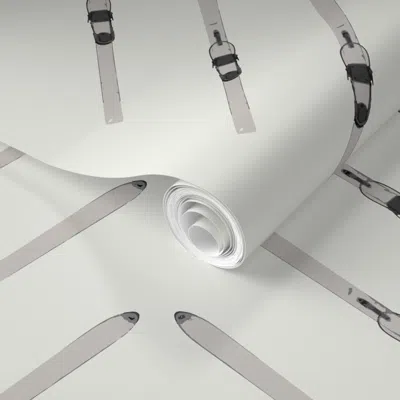 Spoonflower Pre-pasted Wallpaper Ski Herringbone Chevron Off White 2' X 12' Removable