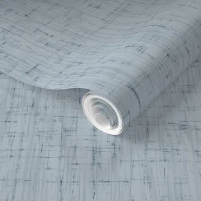 Spoonflower Pre-pasted Wallpaper Slate-blue-slubby-knit-textured-solid  Removable