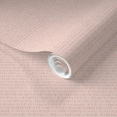 Spoonflower Pre-pasted Wallpaper Small Glass Dash - Peach 2' X 12' Removable In Pink