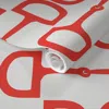 Spoonflower Pre-pasted Wallpaper Snaffle Bits Fruity 2' X 12' Removable In Multi