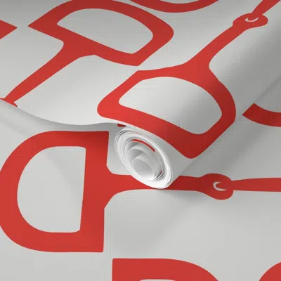 Spoonflower Pre-pasted Wallpaper Snaffle Bits Fruity 2' X 12' Removable In Multi