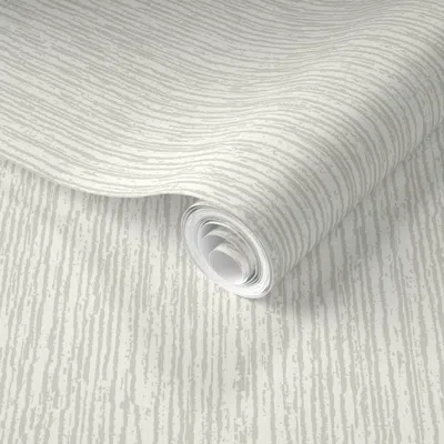 Spoonflower Pre-pasted Wallpaper Solid Ivory Plain Ivory Solid White Plain White Grass Texture Small Stripes 2' 