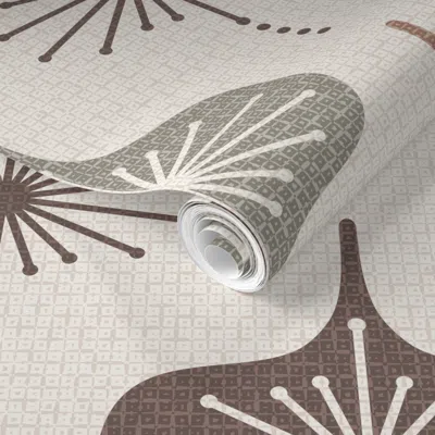 Spoonflower Pre-pasted Wallpaper Sparkling Ogee 2' X 12' Removable