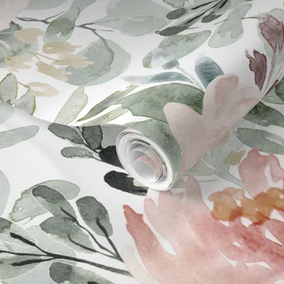 Spoonflower Pre-pasted Wallpaper Springdream 2 2' X 12' Removable