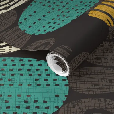 Spoonflower Pre-pasted Wallpaper Stacked Stones 2' X 12' Removable