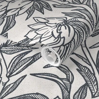 Spoonflower Pre-pasted Wallpaper Stella Linen 2' X 12' Removable
