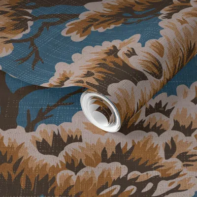 Spoonflower Pre-pasted Wallpaper Stella West Crosswoods 2' X 12' Removable