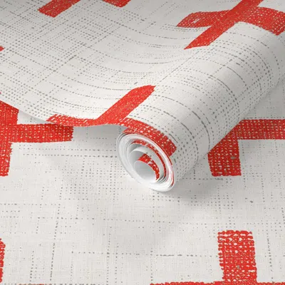 Spoonflower Pre-pasted Wallpaper Stella West Rio 2' X 12' Removable In White