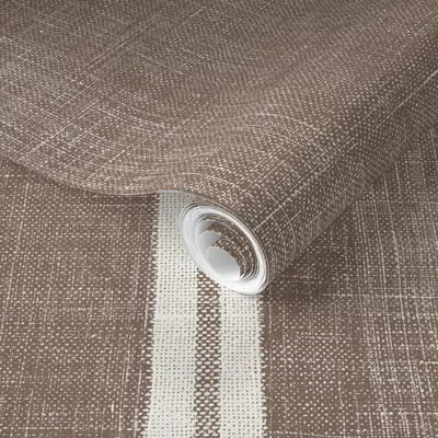 Spoonflower Pre-pasted Wallpaper Stella West Saddle Stripe 2' X 12' Removable