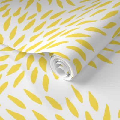 Spoonflower Pre-pasted Wallpaper Summer Mums In Sunshine 2' X 12' Removable In Multi