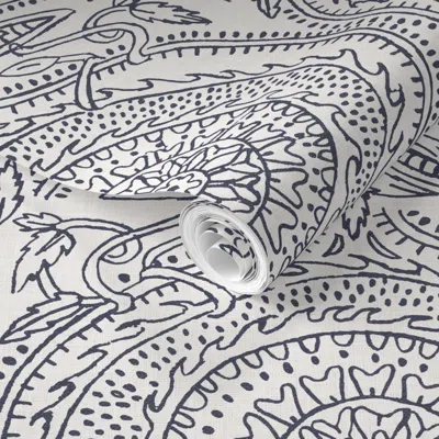 Spoonflower Pre-pasted Wallpaper Sundial Mandala 2' X 12' Removable In Multi