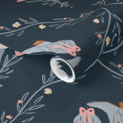 Spoonflower Pre-pasted Wallpaper Sweet Cowgirl 2' X 12' Removable