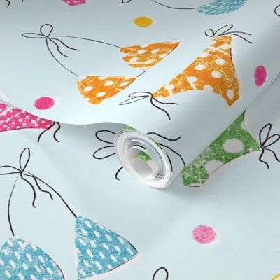 Spoonflower Pre-pasted Wallpaper Swimsuits And Bikinis Large Scale 2' X 12' Removable