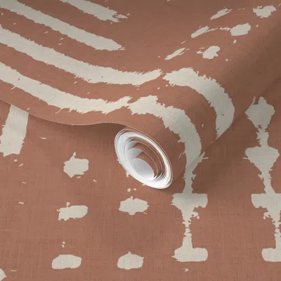 Spoonflower Pre-pasted Wallpaper Terra Esso Pink 2' X 12' Removable