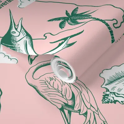Spoonflower Pre-pasted Wallpaper The Sunshine State 2' X 12' Removable