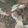 Spoonflower Pre-pasted Wallpaper Toads On Toadstools - Mushrooms Berries And Toads 2' X 12' Removable In Green