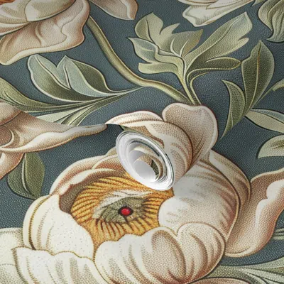 Spoonflower Pre-pasted Wallpaper Trendy Stylish Belle Epoque Floral-3 2' X 12' Removable