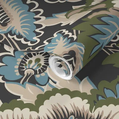 Spoonflower Pre-pasted Wallpaper Veranda Bungalow  Removable