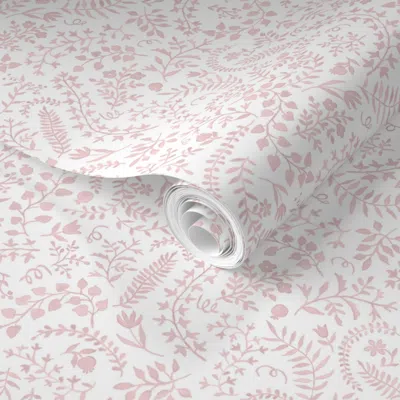 Spoonflower Pre-pasted Wallpaper Veronica Ballet Sliper On White Copy 2' X 12' Removable