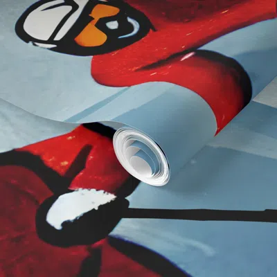 Spoonflower Pre-pasted Wallpaper Vintage Ski Racer 2' X 12' Removable